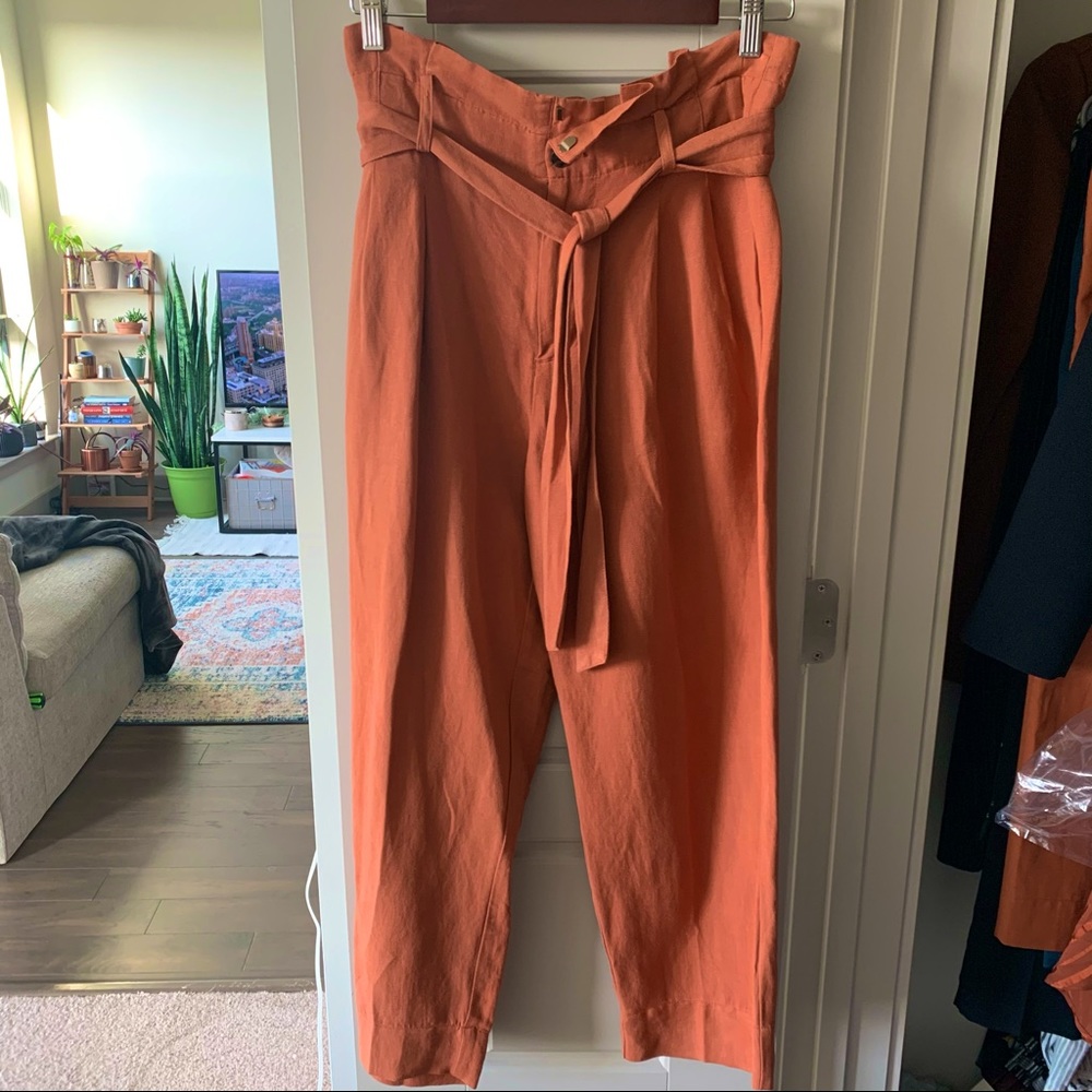 NWT Madewell Linen Blend Paperbag Pants